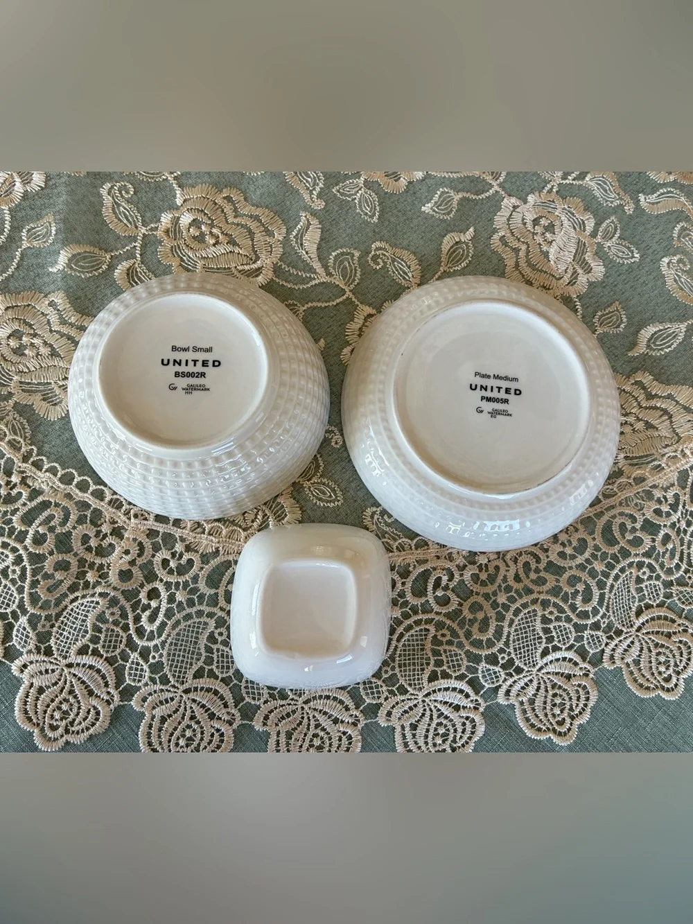 White Ceramic Serving Bowls - Set of 3